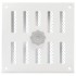Aluminium afsluitbaar schuifrooster opbouw 155 x 155mm - WIT (3-1616W)
