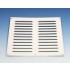 Aluminium schoepenrooster opbouw 250 x 250mm - WIT (1-2525W)