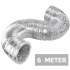 Flexibele ventilatieslang ongeïsoleerd - Aluminium - Ø 180mm - Lengte 6 METER
