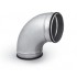 Bocht 90º met afdichtingsrubber - geperst - Ø 180mm