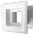 Vierkant deurrooster 29 x 29mm - kunststof wit