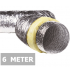 Geïsoleerde flexibele ventilatieslang - Aluminium - Ø160mm - Lengte 6 METER