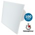 Pro-Design badkamer/toilet ventilator - MET TIMER (KW100T) - Ø100mm - vlak GLAS - mat wit