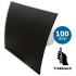 Pro-Design badkamer/toilet ventilator - TREKKOORD (KW100W) - Ø 100mm - gebogen GLAS - mat zwart
