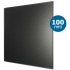 Design ventilatierooster vierkant (afvoer & toevoer) Ø100mm - vlak GLAS - mat zwart