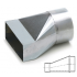 Verloopstuk Asymmetrisch van 220mm x 80mm naar rond Ø 125mm