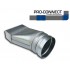 Verloopstuk Asymmetrisch rechthoekig 220 x 55mm naar rond Ø 125mm - Staal [Pro-C]